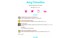 Desktop Screenshot of amyciavolino.com